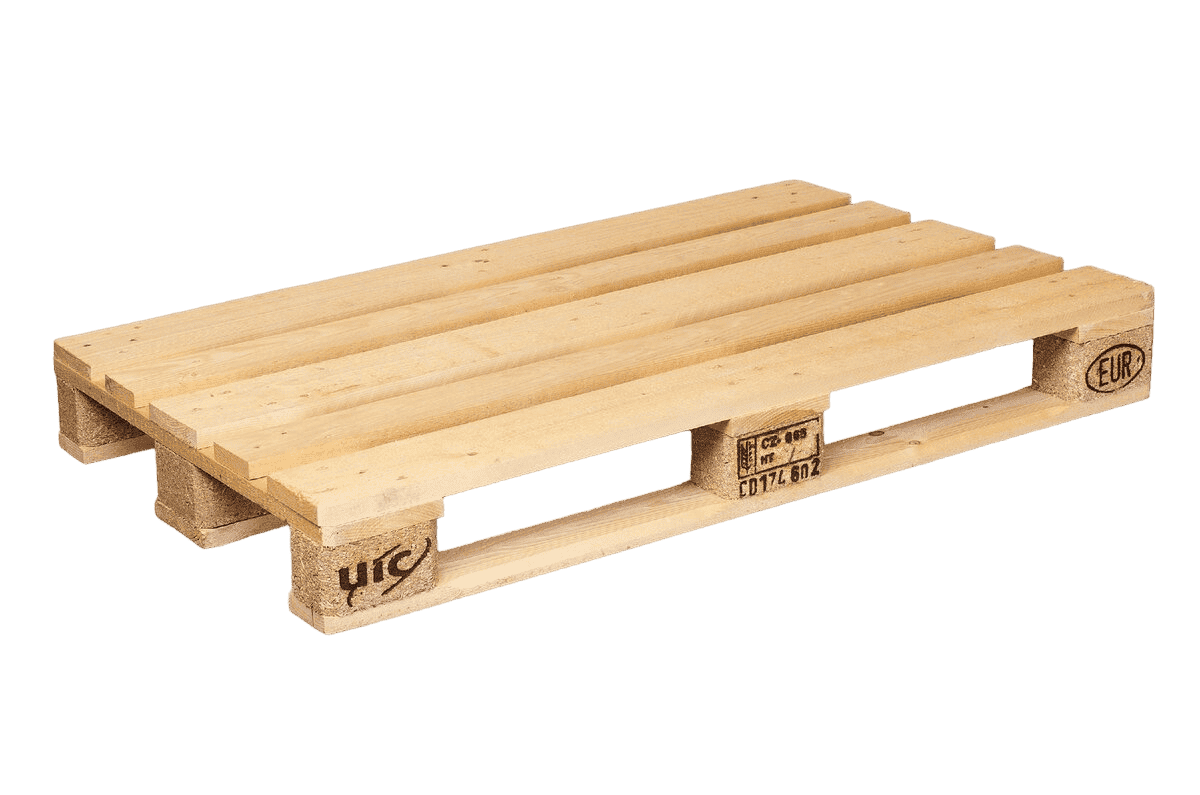 Европоддон деревянный 1200x800 2500 кг с клеймом 3 сорт ГОСТ 33757-2016